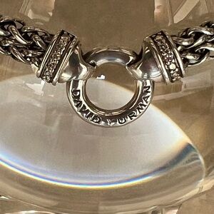 DAVID YURMAN DOUBLE WHEAT CHAIN NECKLACE WITH DIAMONDS 16”LONG